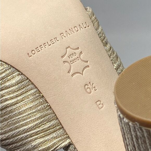 Loeffler Randall Camellia Knotted Lamé Sandals size 6.5 - Picture 12 of 12